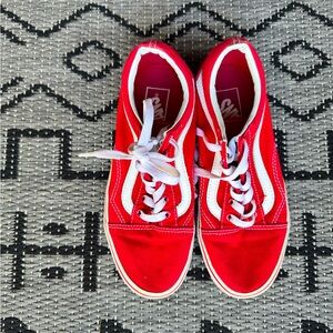 Vans red old skool sneakers